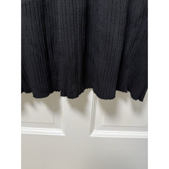 NWT Boden Long Sleeve Ribbed Knit US 10P Black Midi Dress Keyhole Siren Bodycon - Picture 5 of 13
